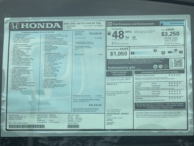 2026 Honda Civic Hybrid Sport Touring