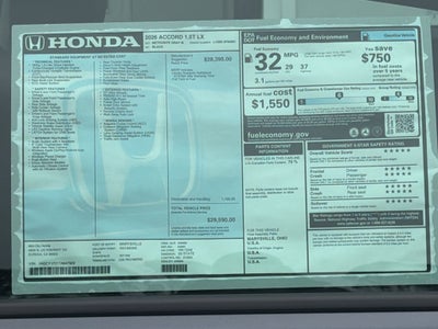 2026 Honda Accord LX