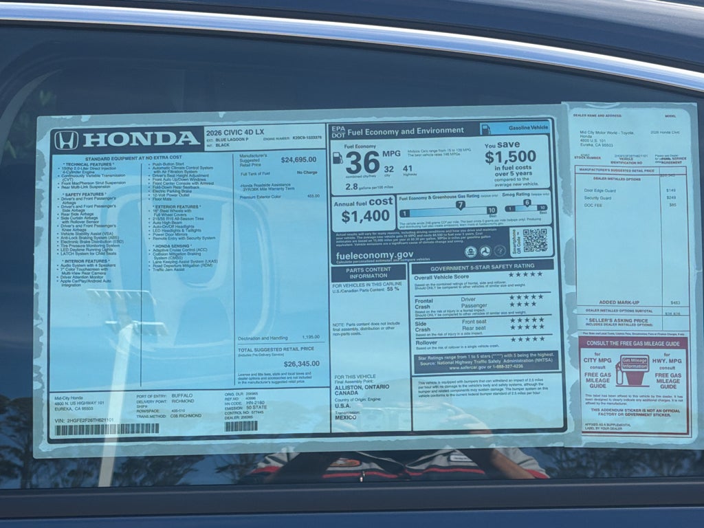 2026 Honda Civic LX