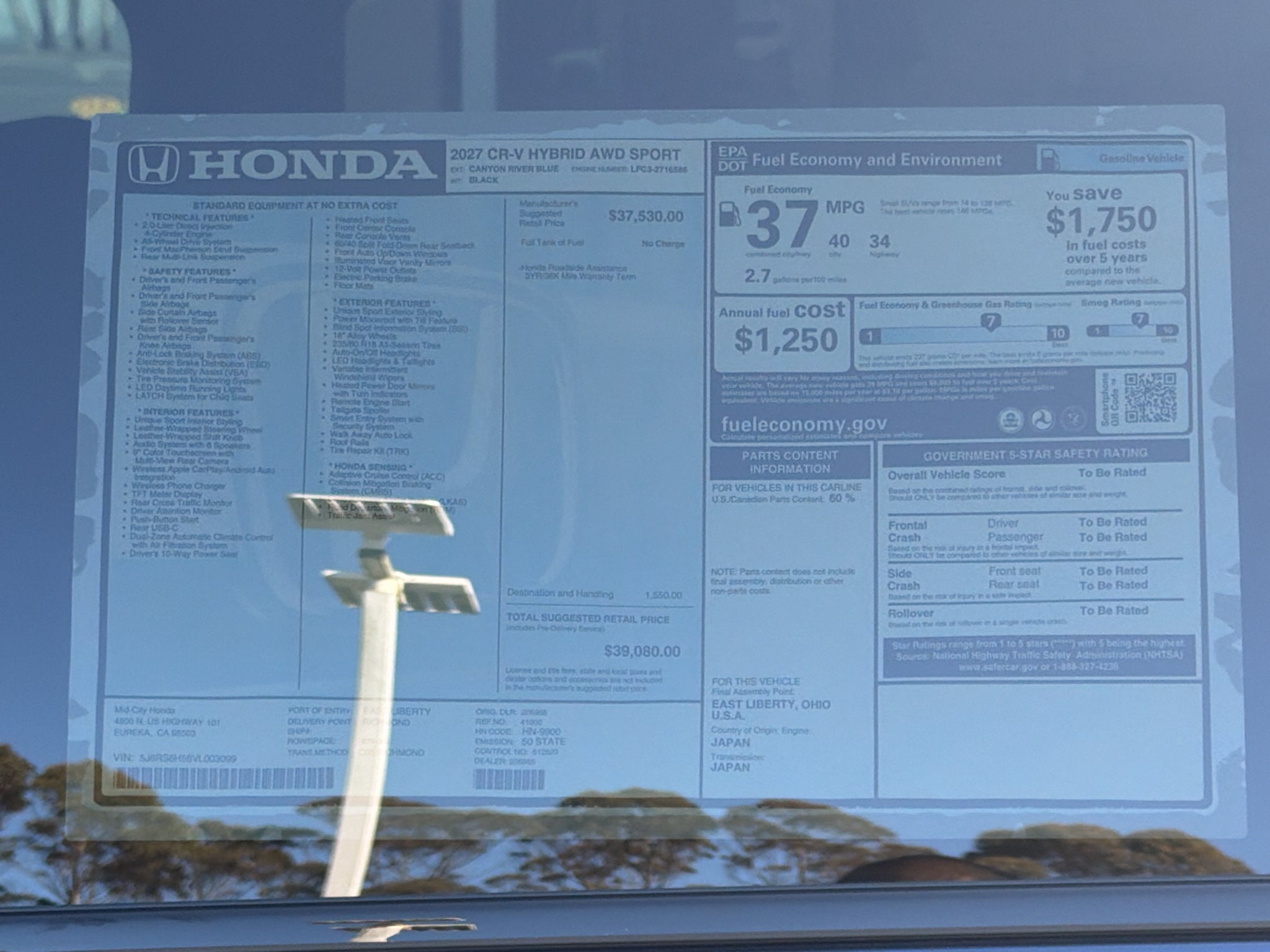 2027 Honda CR-V Hybrid Sport