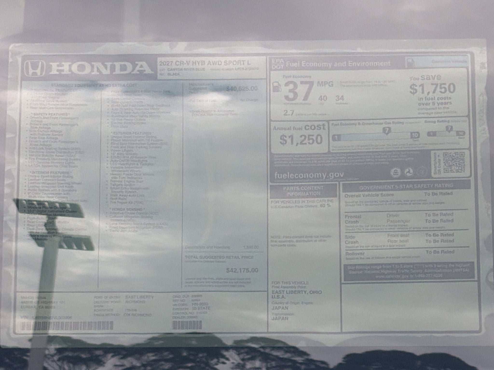 2027 Honda CR-V Hybrid Sport-L