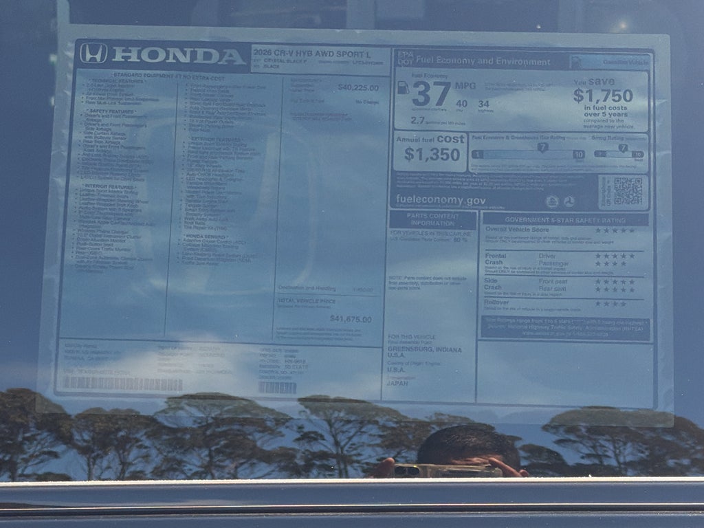 2026 Honda CR-V Hybrid Sport-L
