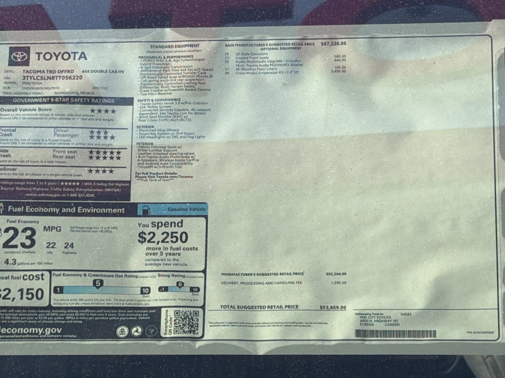 2026 Toyota Tacoma i-FORCE MAX TRD Off-Road i-FORCE MAX