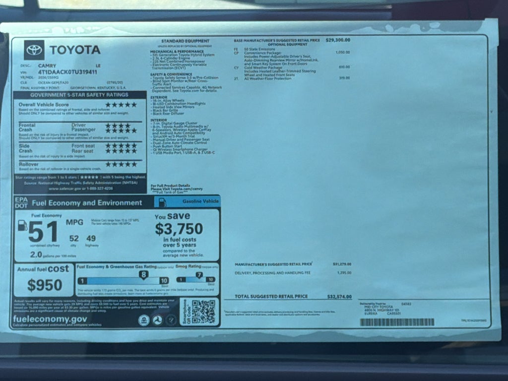 2026 Toyota Camry LE