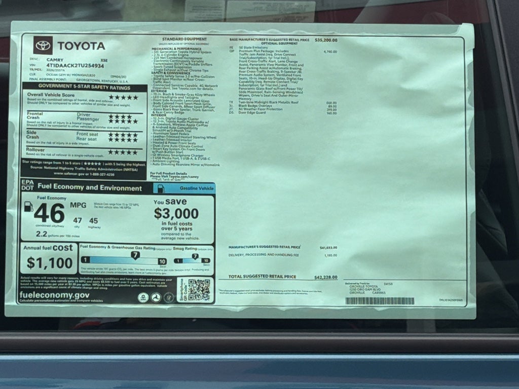 2026 Toyota Camry XSE