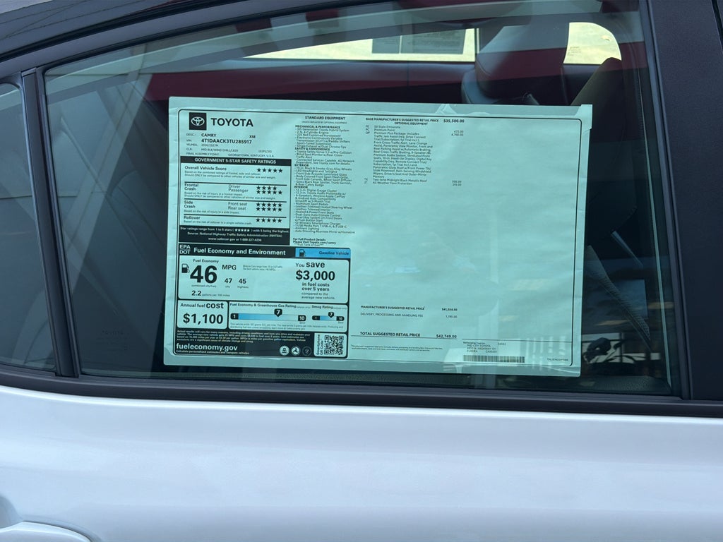 2026 Toyota Camry Hybrid XSE