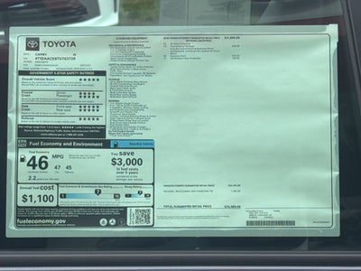2026 Toyota Camry Hybrid SE