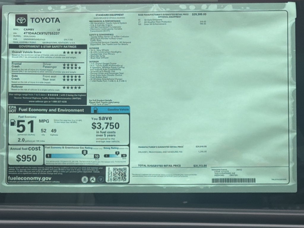 2026 Toyota Camry LE