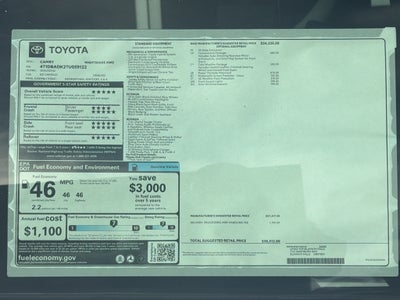 2026 Toyota Camry Nightshade