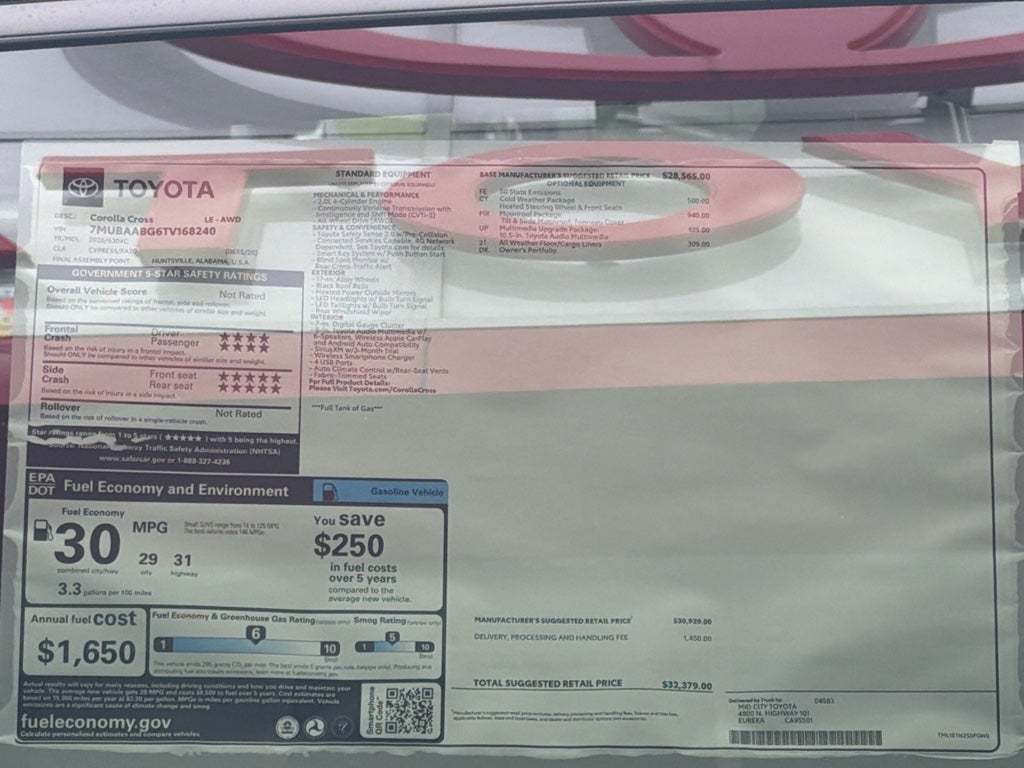 2026 Toyota Corolla Cross LE