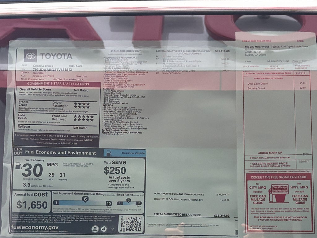 2026 Toyota Corolla Cross XLE