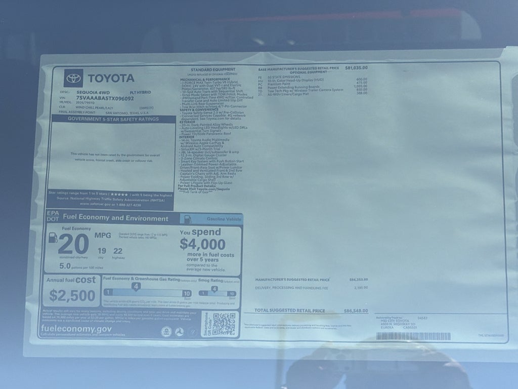2026 Toyota Sequoia Platinum