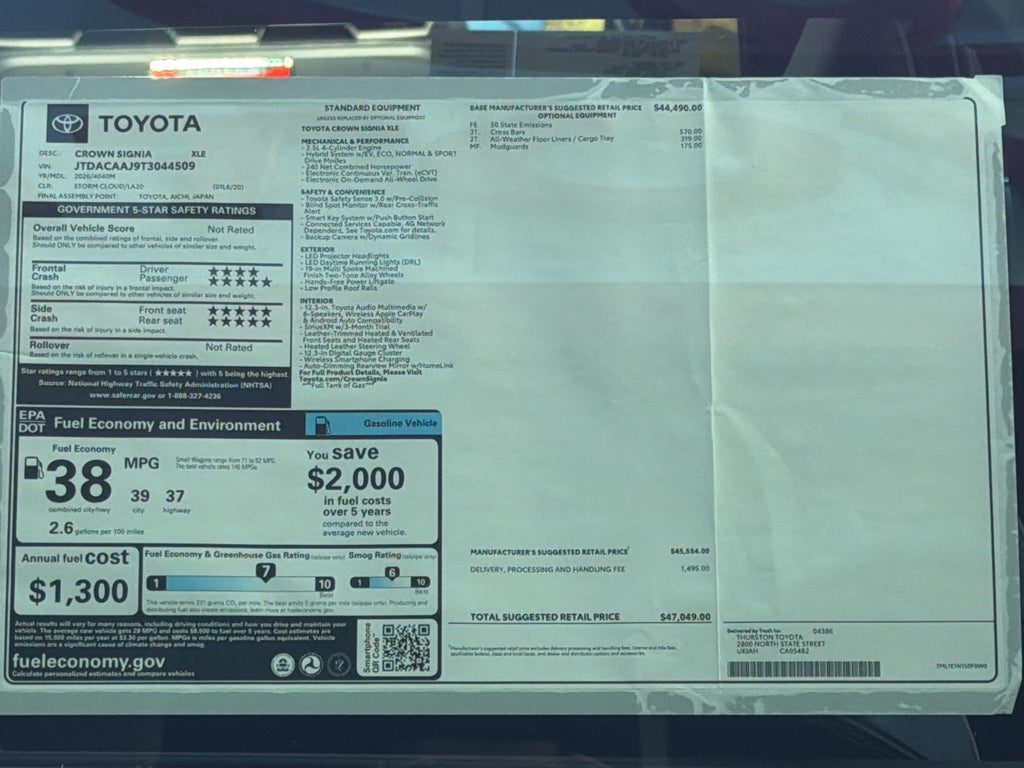 2026 Toyota Toyota Crown Signia XLE