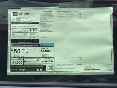 2026 Toyota Corolla Hybrid Hybrid LE