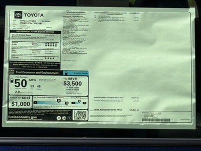 2026 Toyota Corolla Hybrid Hybrid XLE