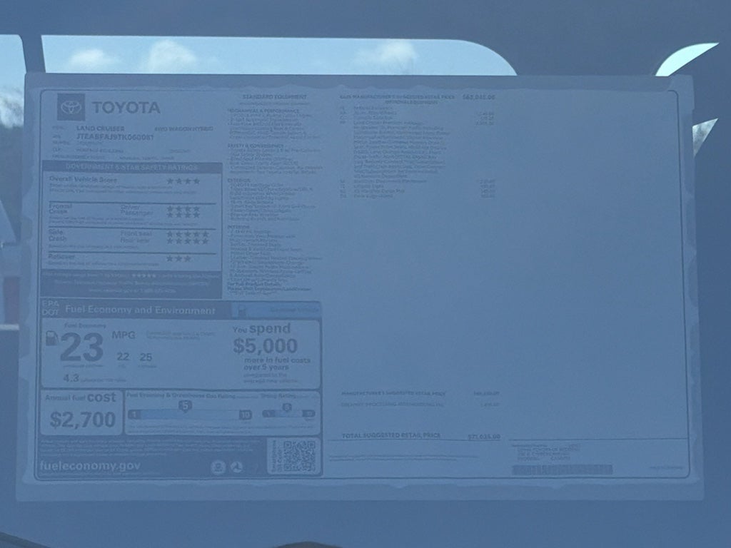 2026 Toyota Land Cruiser Land Cruiser