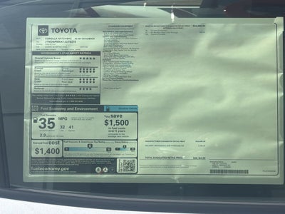 2026 Toyota Corolla Hatchback SE